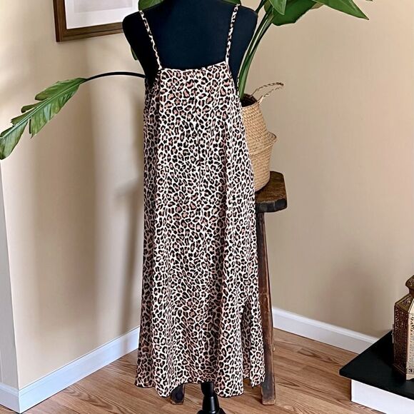 Leopard Midi Slip Dress - Picture 5 of 10